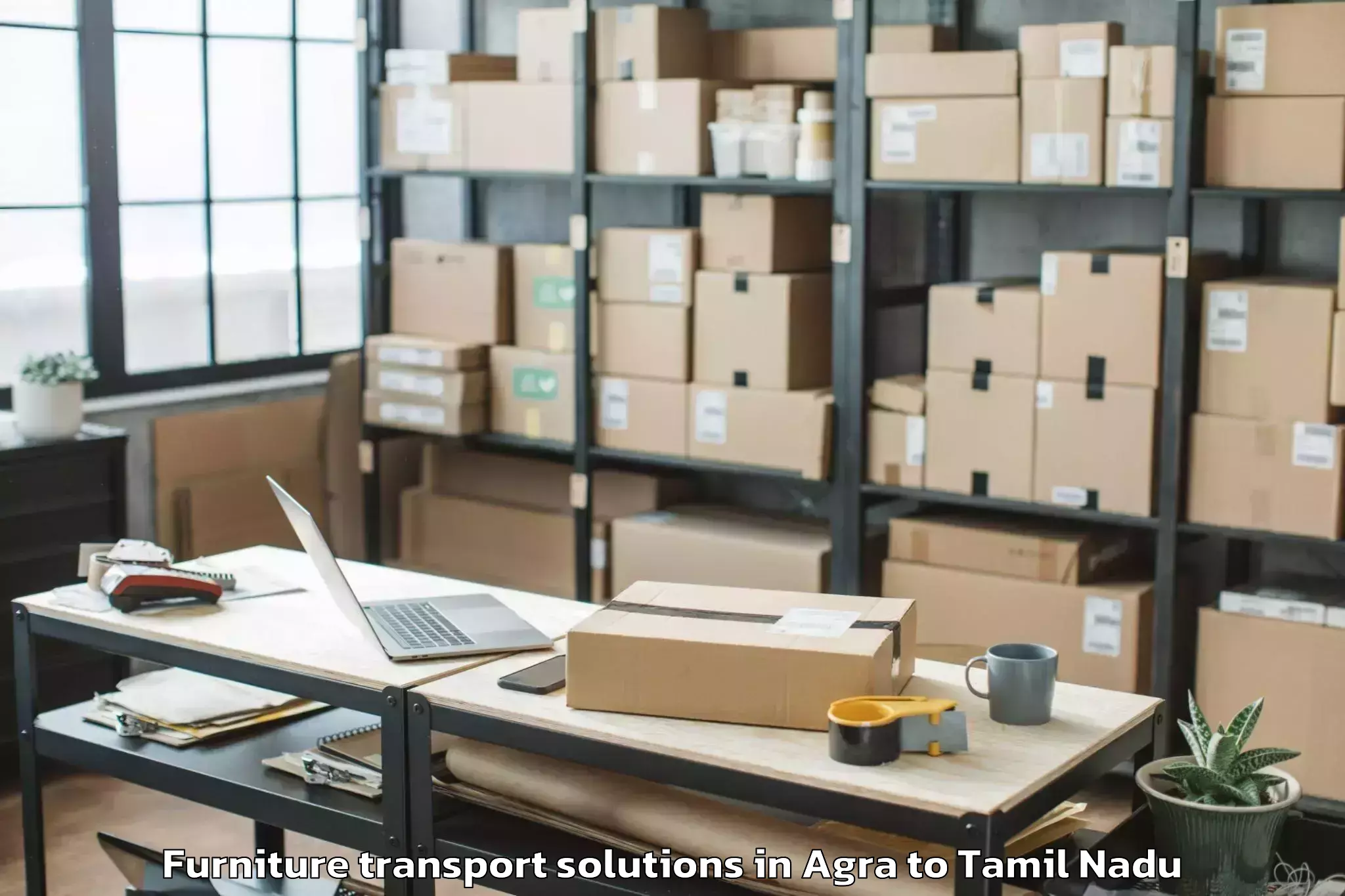 Agra to Periyanegamam Furniture Transport Solutions